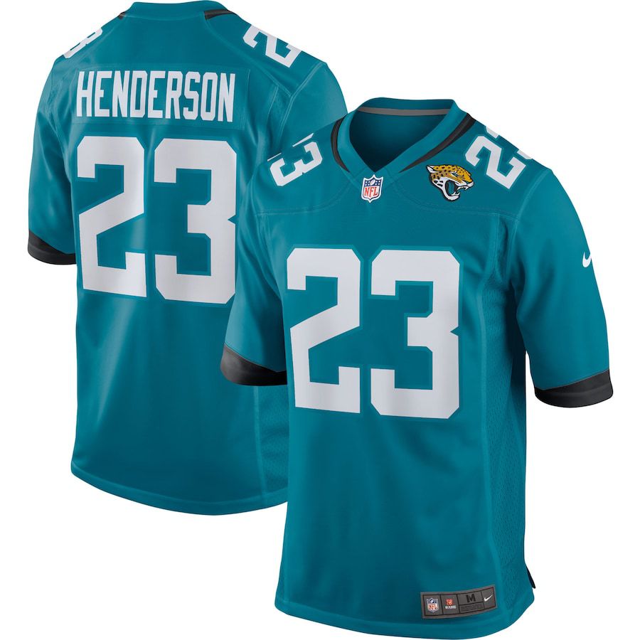 Men Jacksonville Jaguars 23 CJ Henderson Nike Green Game NFL Jersey